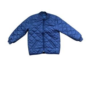 Janie & Jack Quilted Navy Blue Bomber Jacket 5-6 Years